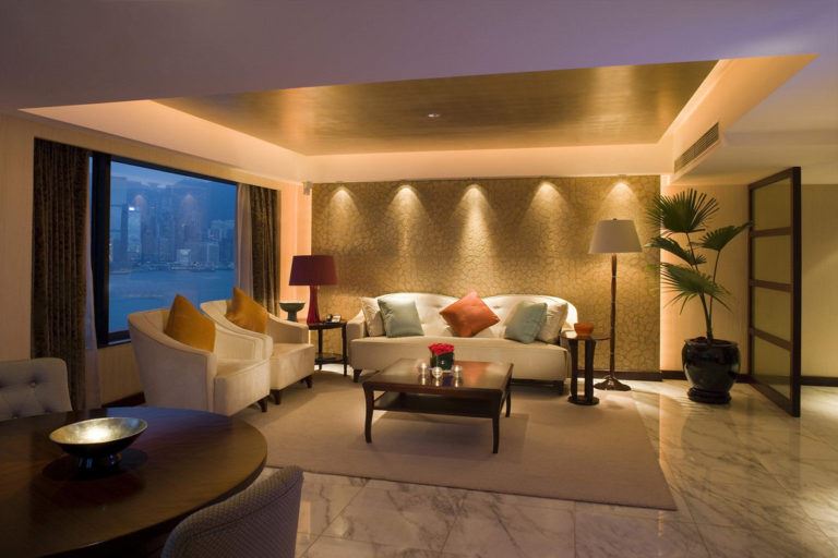 Jacksonville living room with accent lighting